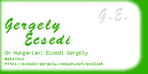 gergely ecsedi business card